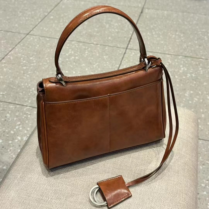 Large Top Handle Bag – Cowhide Leather & Suede