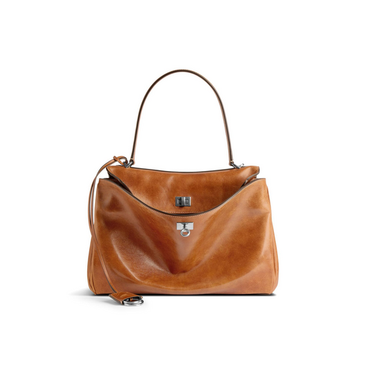 Large Top Handle Bag – Cowhide Leather & Suede