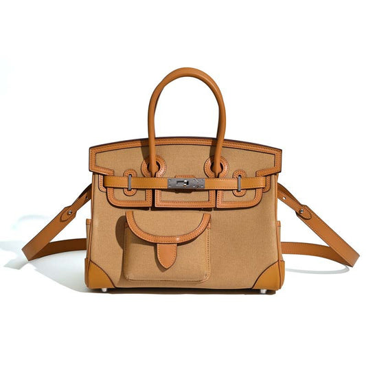 Canvas & Leather Handbag