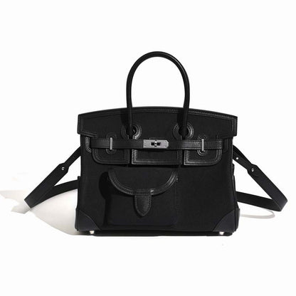 Canvas & Leather Handbag