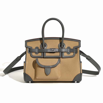 Canvas & Leather Handbag