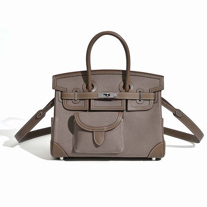Canvas & Leather Handbag