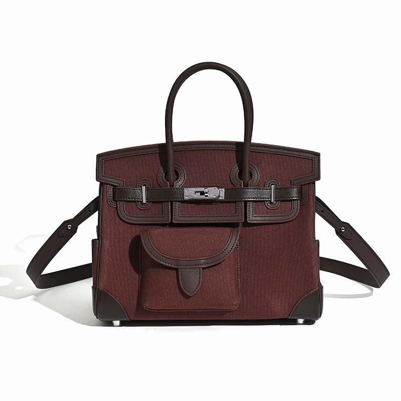 Canvas & Leather Handbag