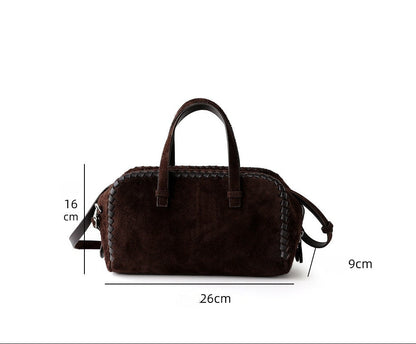 Structured Cowhide Leather Handbag