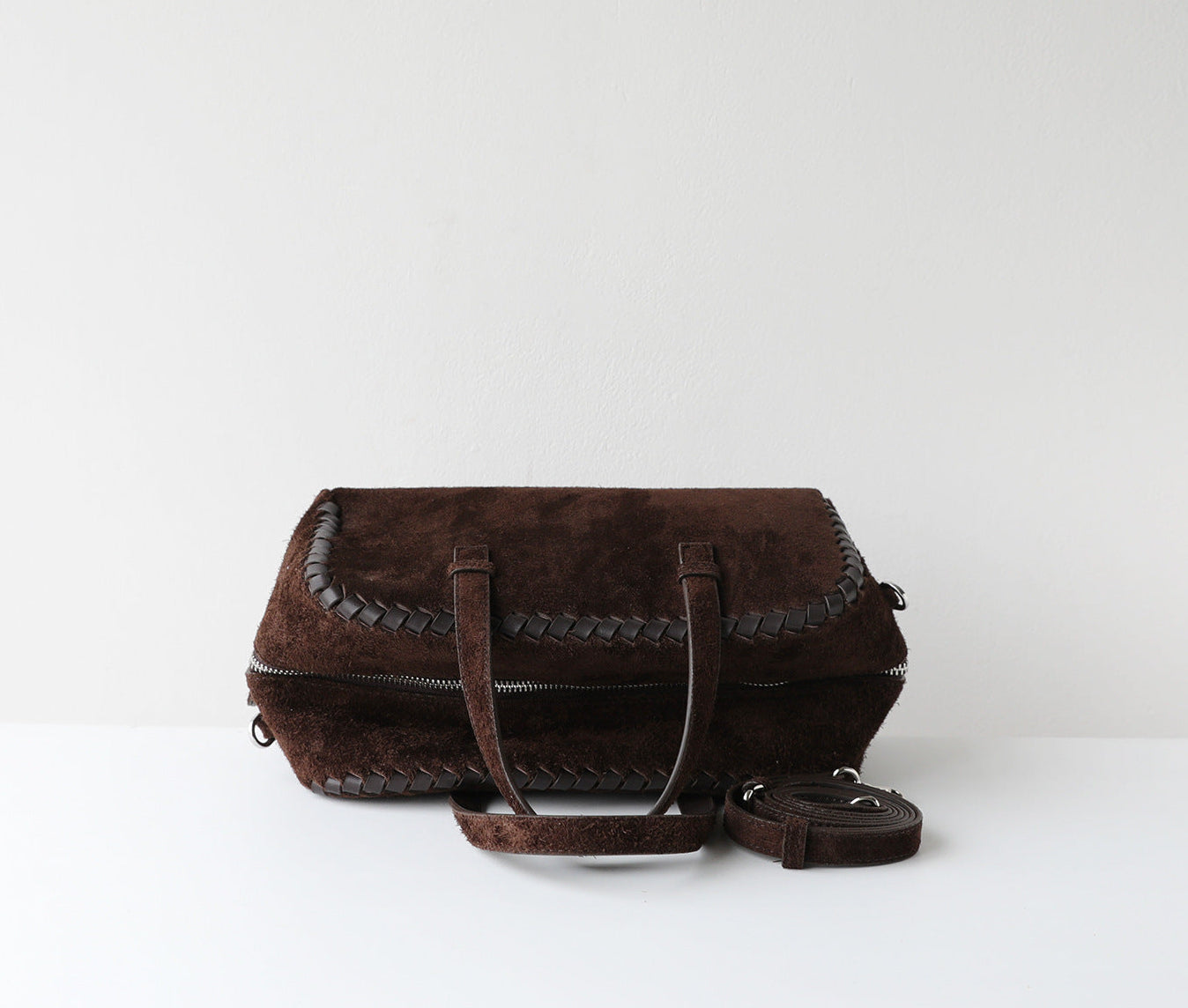Structured Cowhide Leather Handbag