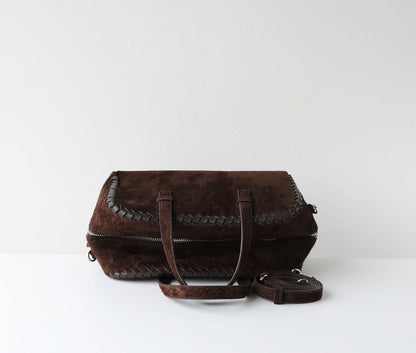 Structured Cowhide Leather Handbag