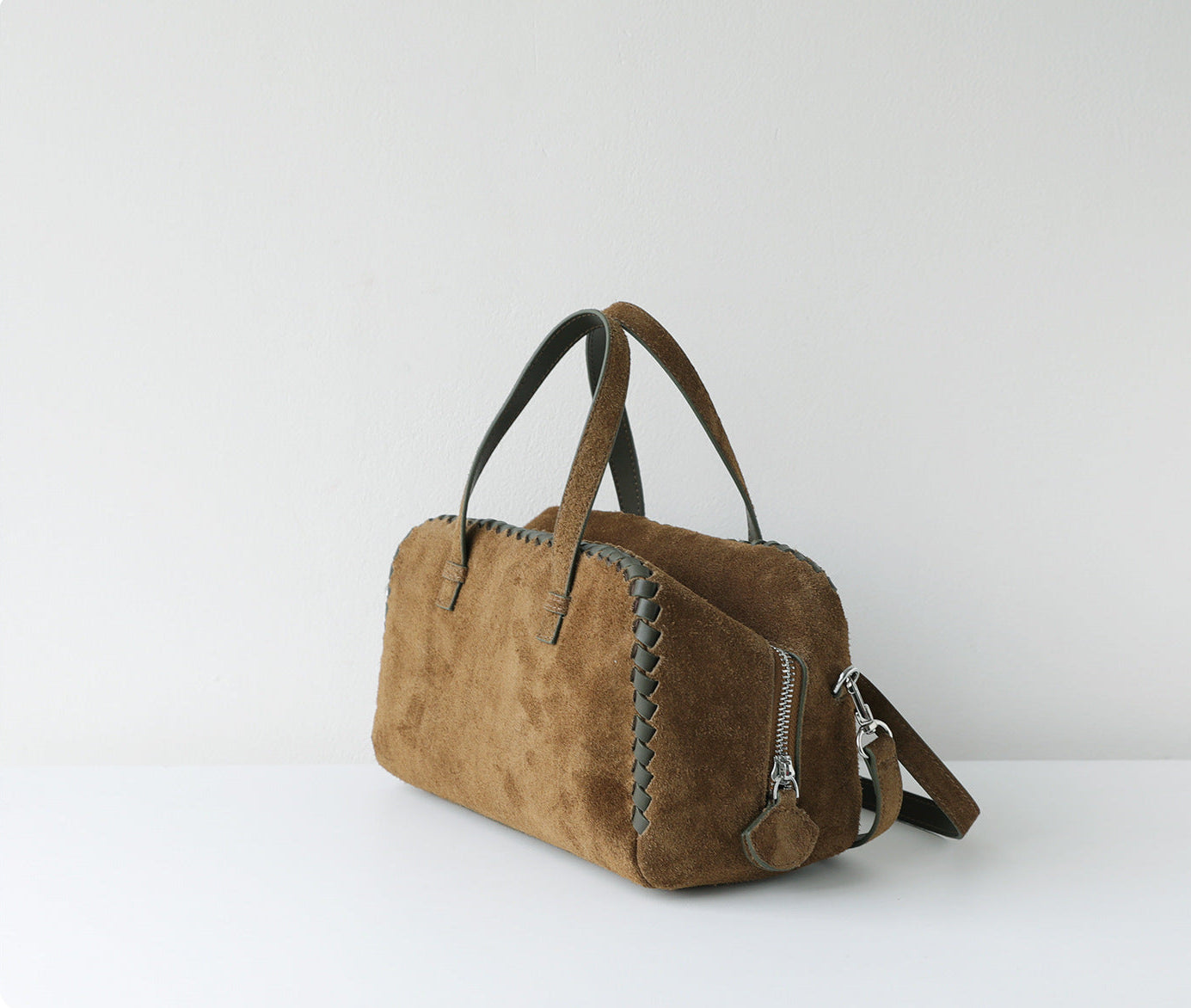 Structured Cowhide Leather Handbag