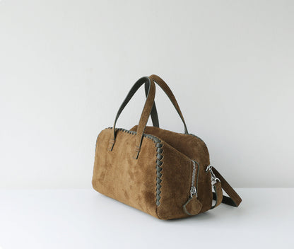 Structured Cowhide Leather Handbag