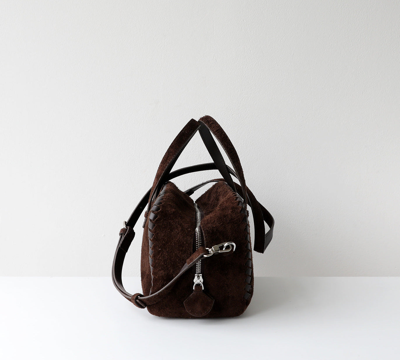 Structured Cowhide Leather Handbag