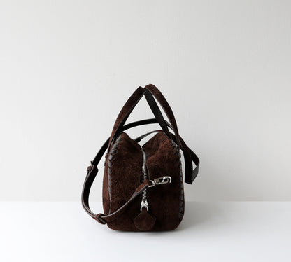 Structured Cowhide Leather Handbag
