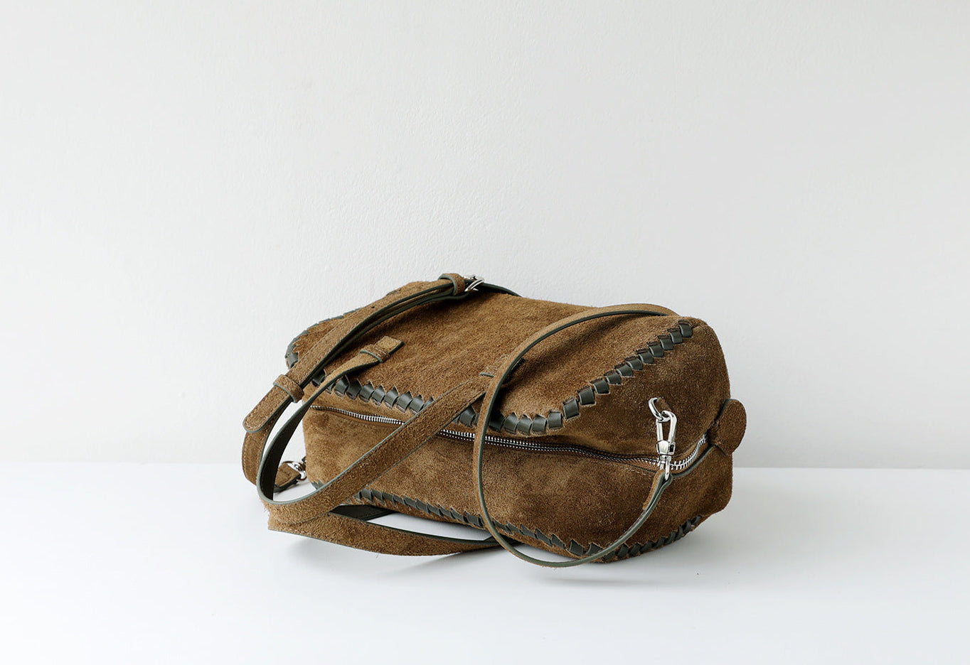 Structured Cowhide Leather Handbag