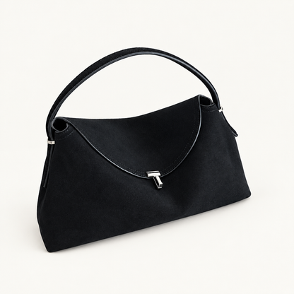 Black suede bag