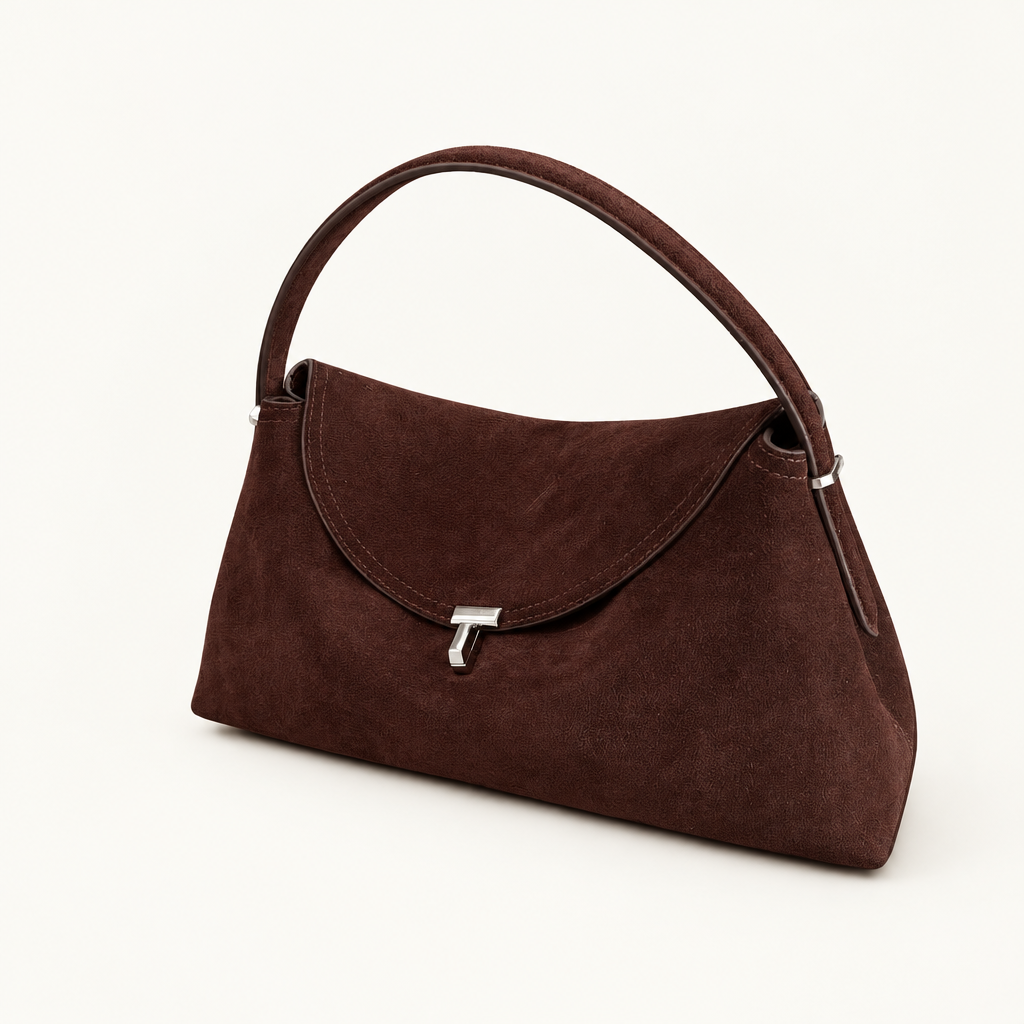 Brown suede bag