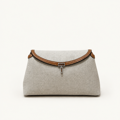 Canvas bag with tan trim
