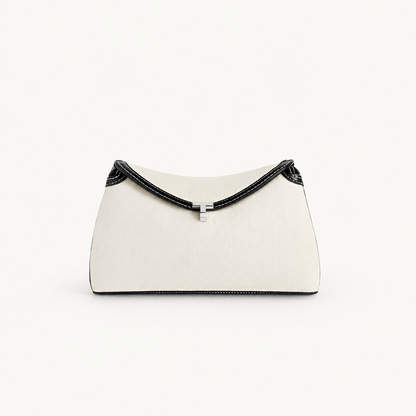 Cream bag with black trim