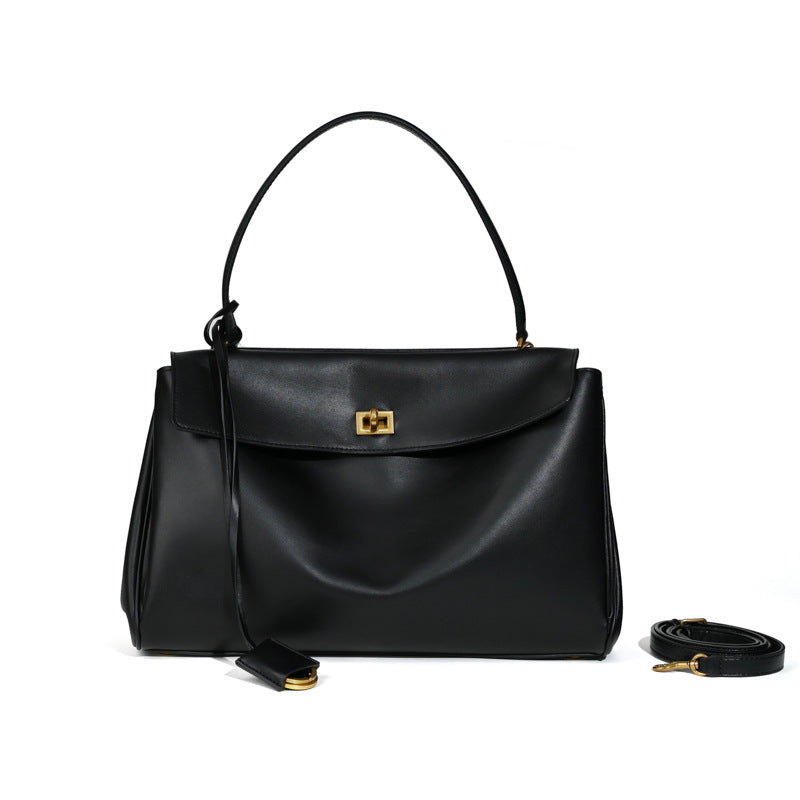 Large Top Handle Bag – Cowhide Leather & Suede