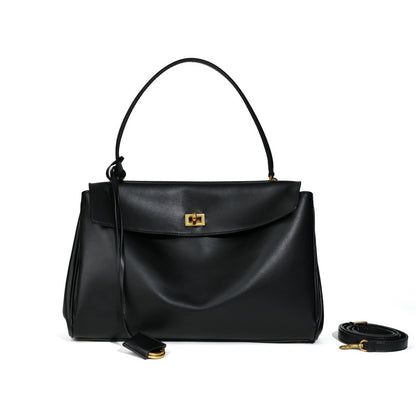 Large Top Handle Bag – Cowhide Leather & Suede