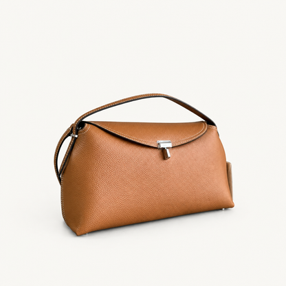 Large tan leather bag