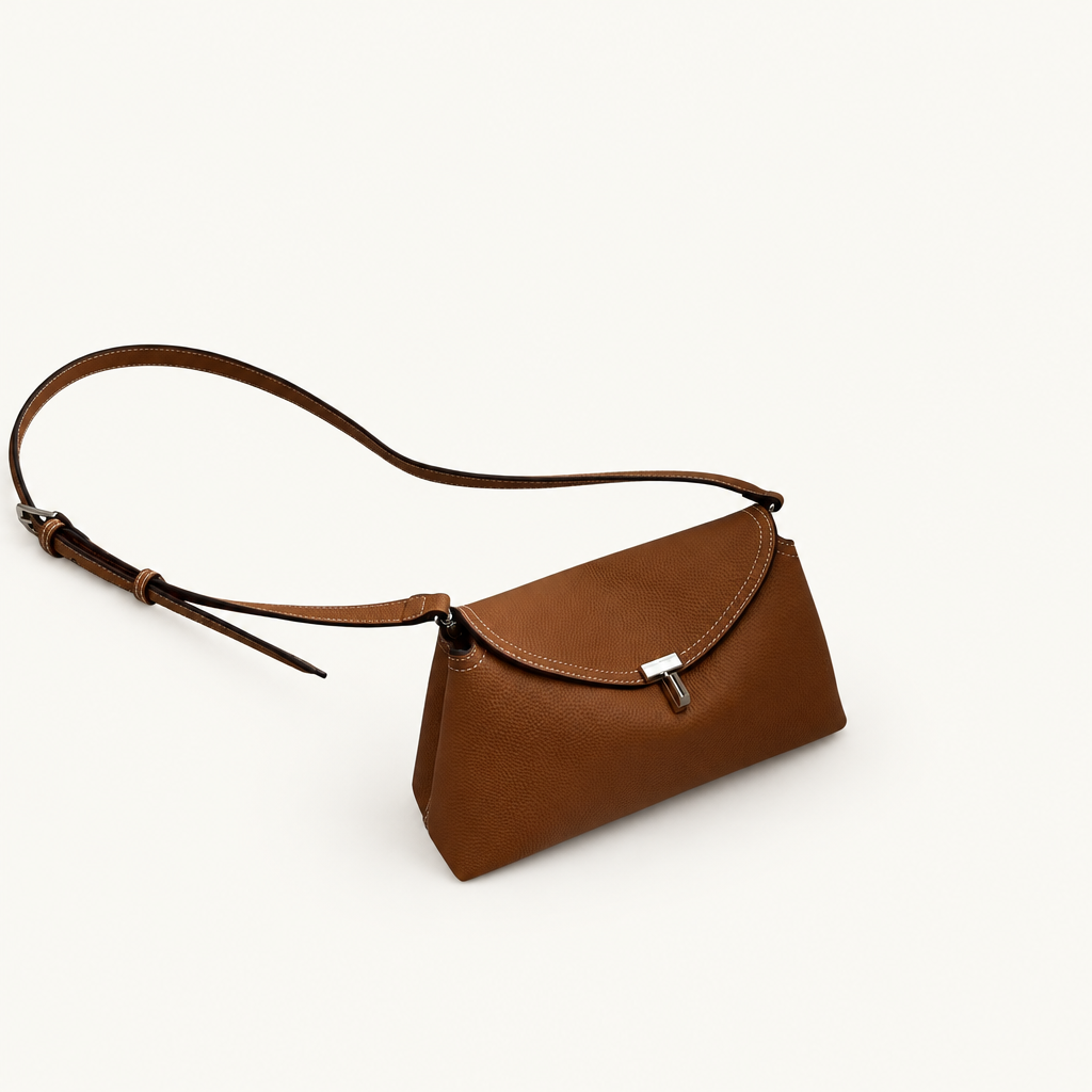 Tan bag with shoulder strap